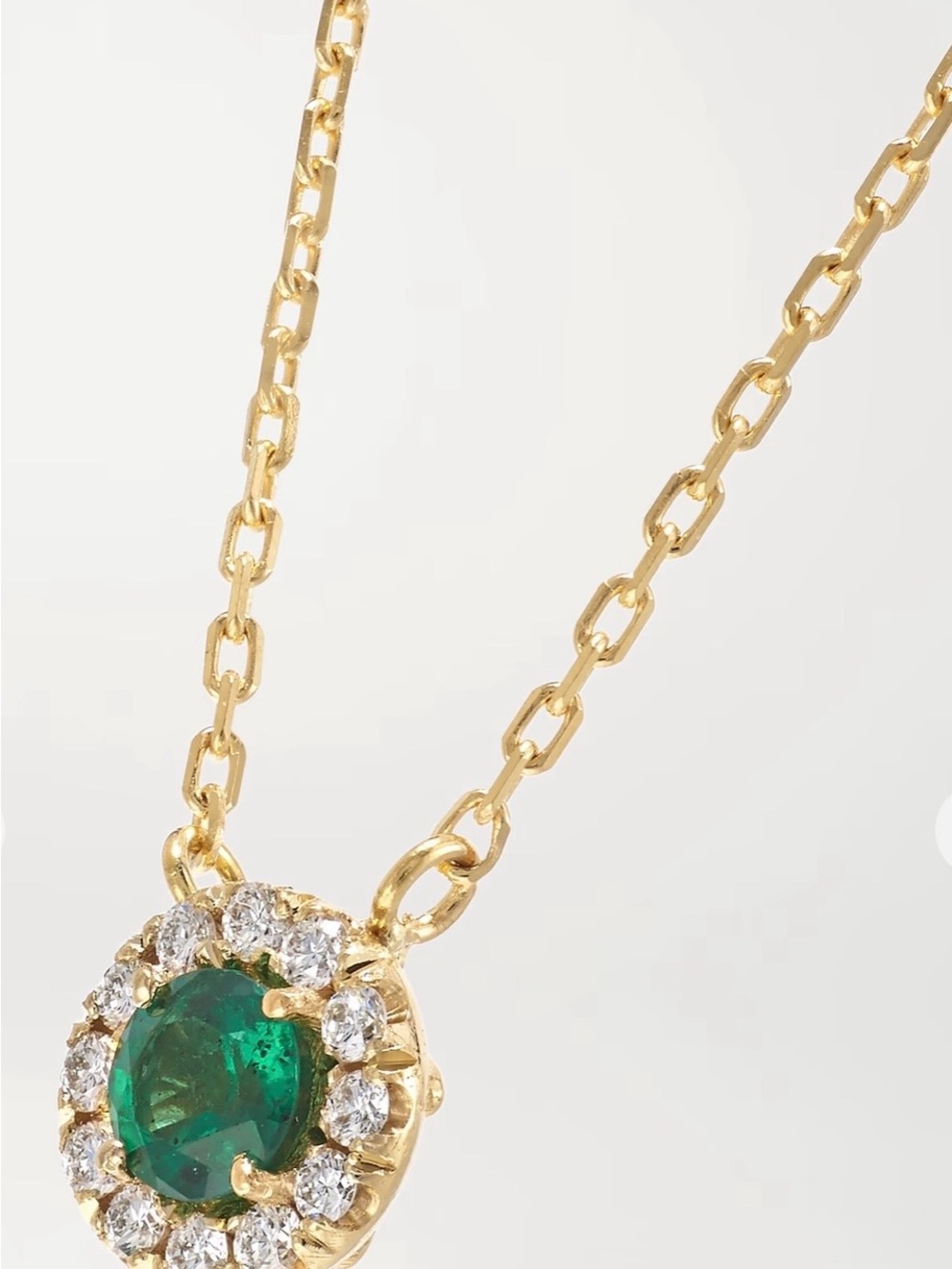 Suzanne Kalan Emerald and Diamond Pendant Necklace - Picture 4 of 5